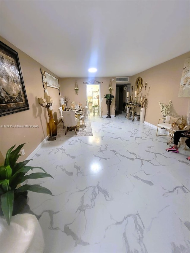 3301 Spanish Moss Ter Unit X, Lauderhill, FL 33319 - living area with marble finish flooring and baseboards