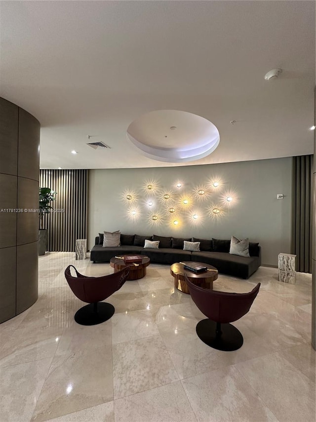 building lobby with visible vents