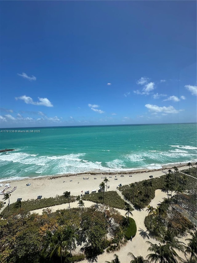 water view with a view of the beach