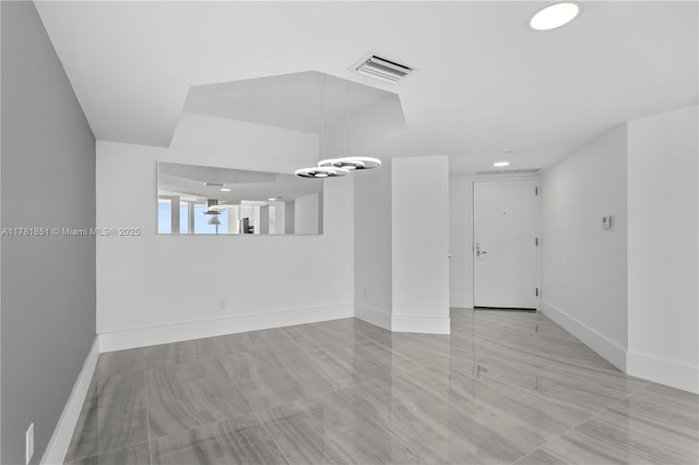 21055 Yacht Club Dr Unit 1409, Aventura, FL 33180 - spare room featuring baseboards, visible vents, and recessed lighting