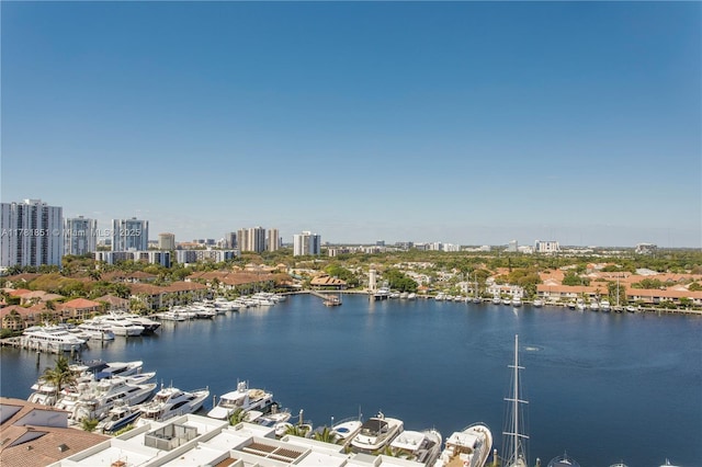 21055 Yacht Club Dr Unit 1409, Aventura, FL 33180 - view of water feature featuring a city view
