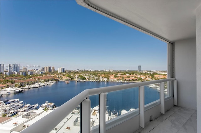 21055 Yacht Club Dr Unit 1409, Aventura, FL 33180 - balcony featuring a water view and a view of city