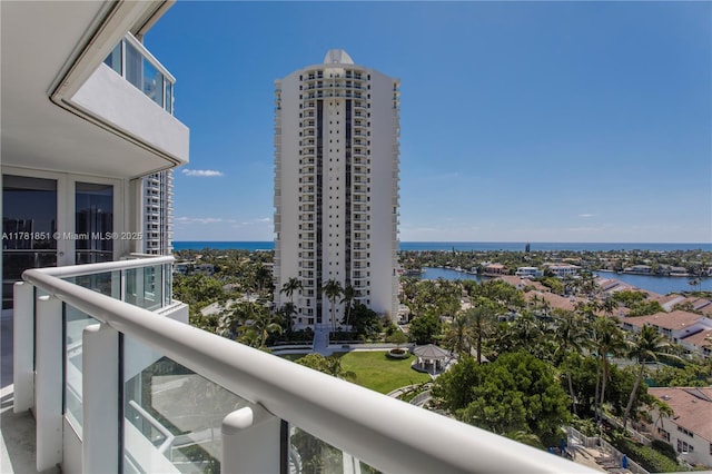 21055 Yacht Club Dr Unit 1409, Aventura, FL 33180 - balcony featuring a water view