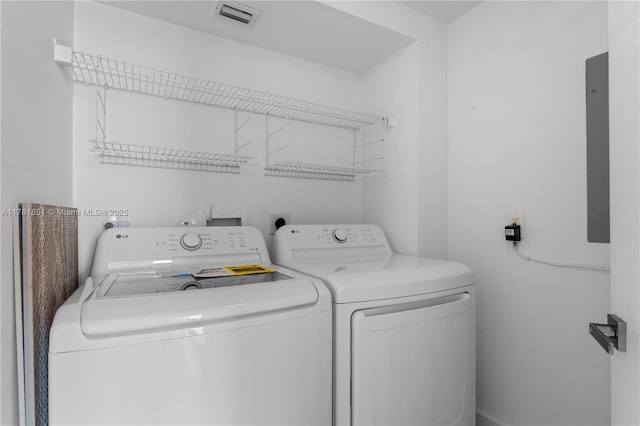 21055 Yacht Club Dr Unit 1409, Aventura, FL 33180 - laundry area featuring visible vents, laundry area, and separate washer and dryer