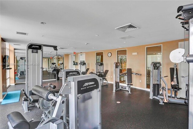 1755 E Hallandale Beach Blvd Unit 1608E, Hallandale Beach, FL 33009 - exercise room with baseboards