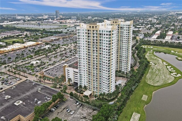 1755 E Hallandale Beach Blvd Unit 1608E, Hallandale Beach, FL 33009 - view of property location featuring a nearby body of water, apartment complex, nearby urban area, and a local golf course