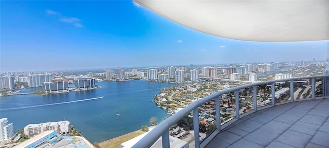 exterior space with a city view