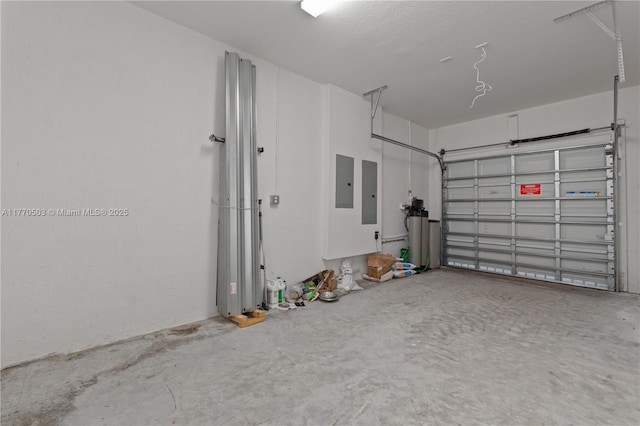 garage with electric panel