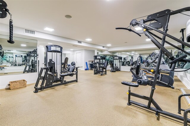 555 Arvida Pkwy, Coral Gables, FL 33156 - workout area with baseboards and visible vents