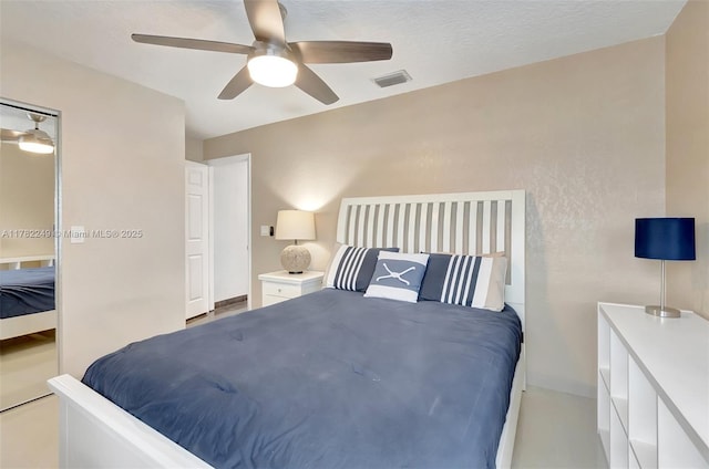 1237 NW 52nd Way, Deerfield Beach, FL 33442 - bedroom with visible vents, ceiling fan, and baseboards