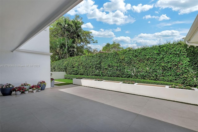 view of patio / terrace with fence
