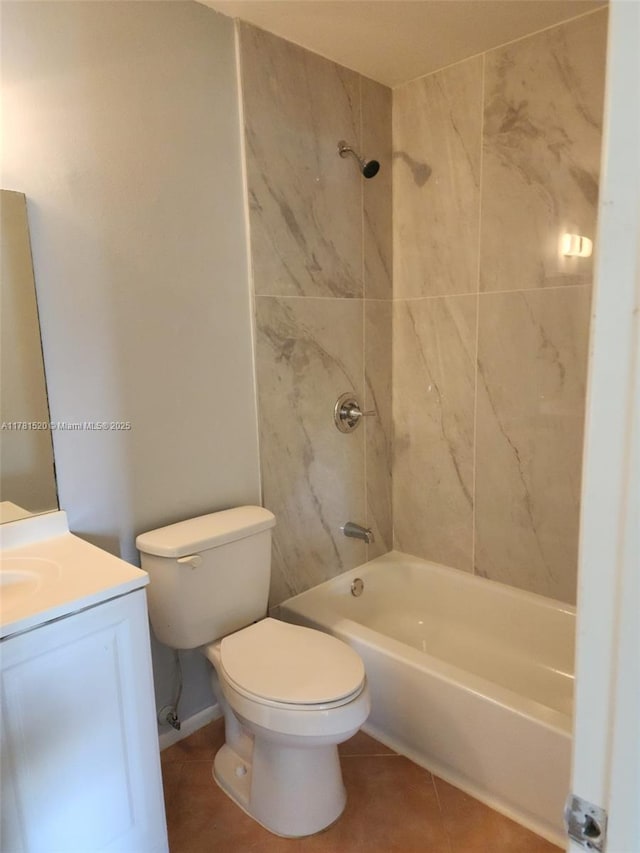 6061 Shakerwood Cir Unit 208, Tamarac, FL 33319 - full bath featuring vanity, toilet, tile patterned flooring, and shower / bathtub combination