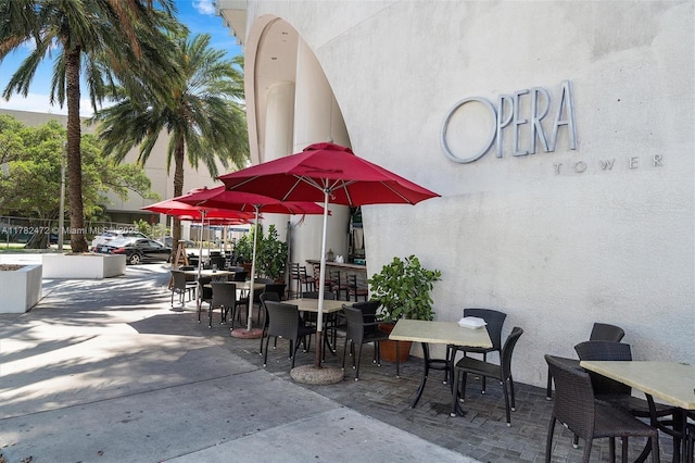 1750 N Bayshore Dr Unit 3106, Miami, FL 33132 - view of patio featuring outdoor dining area
