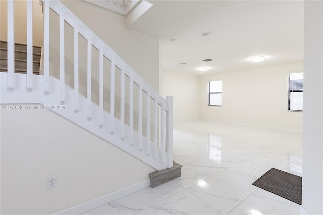 10572 W 35th Way, Hialeah, FL 33018 - staircase featuring marble finish flooring and baseboards