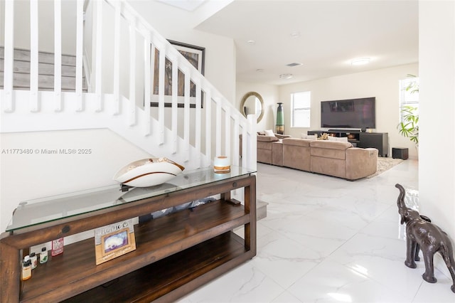 10572 W 35th Way, Hialeah, FL 33018 - stairway featuring marble finish flooring and plenty of natural light