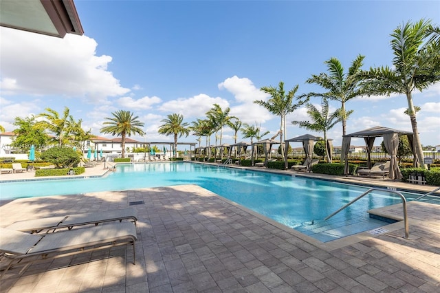 10572 W 35th Way, Hialeah, FL 33018 - community pool with a gazebo and a patio