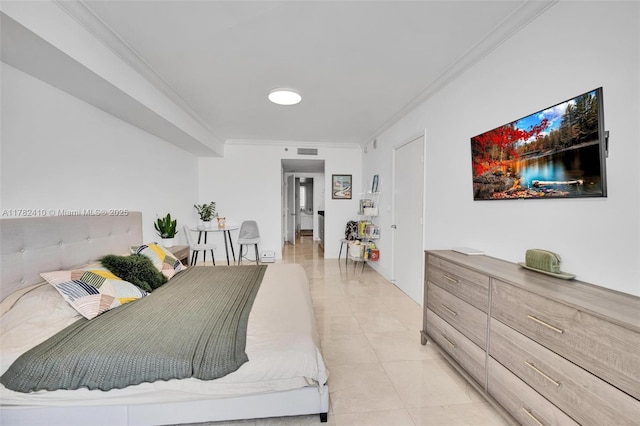 1850 S Ocean Dr Unit 1709, Hallandale Beach, FL 33009 - bedroom featuring visible vents and ornamental molding