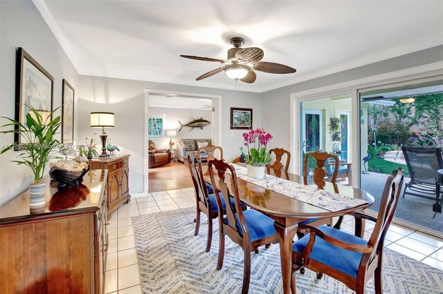 1780 SW 51st Ter, Plantation, FL 33317 - dining area with light tile patterned floors and ceiling fan