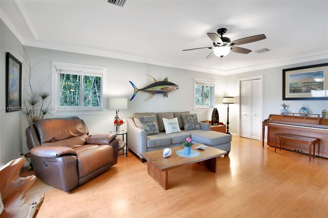 1780 SW 51st Ter, Plantation, FL 33317 - living room with ceiling fan and light wood-type flooring