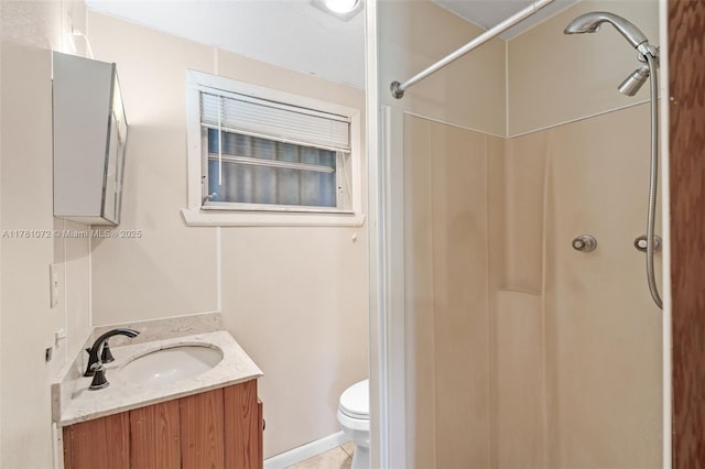 16901 SW 89th Ave, Palmetto Bay, FL 33157 - bathroom featuring toilet, walk in shower, and vanity
