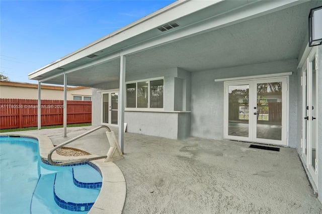 7320 Biltmore Blvd, Miramar, FL 33023 - view of pool featuring french doors, a patio area, and fence