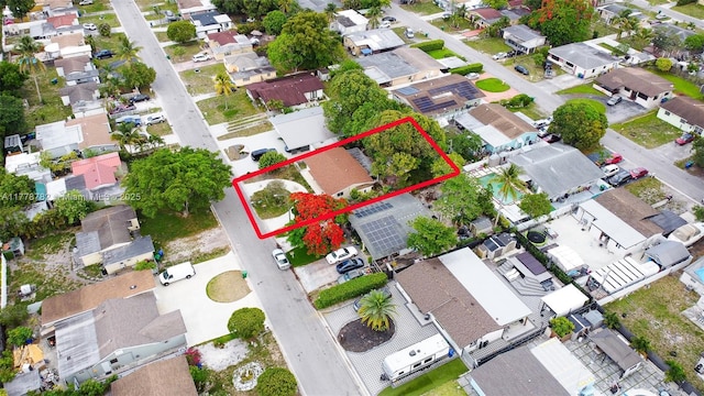 6440 SW 20th St, Miramar, FL 33023 - aerial perspective of suburban area featuring property boundaries highlighted