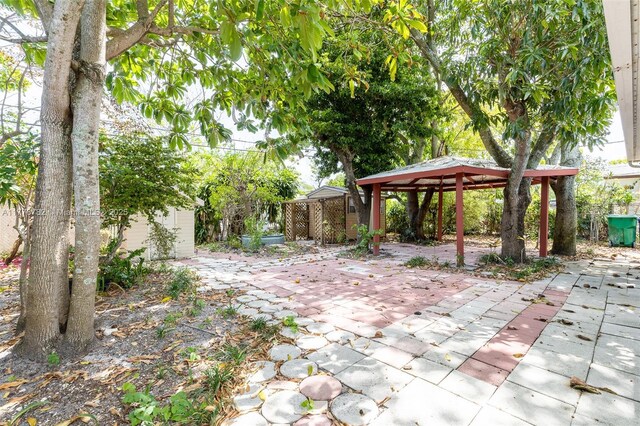 6440 SW 20th St, Miramar, FL 33023 - view of patio / terrace featuring a gazebo