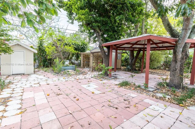 6440 SW 20th St, Miramar, FL 33023 - view of patio featuring a gazebo