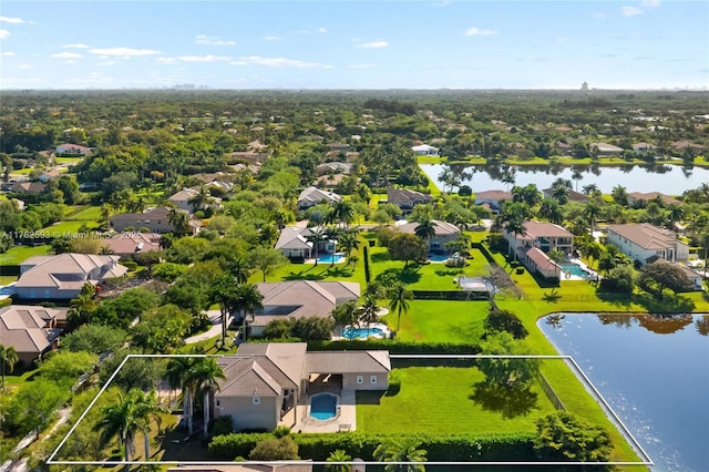 10972 Pine Lodge Trl, Davie, FL 33328 - birds eye view of property featuring a water view and a residential view