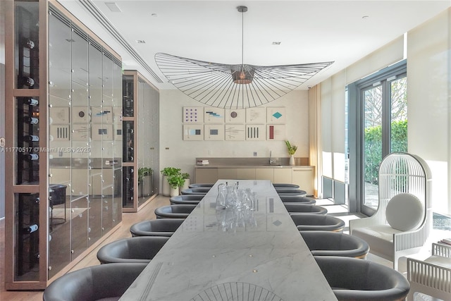 dining room featuring wood finished floors