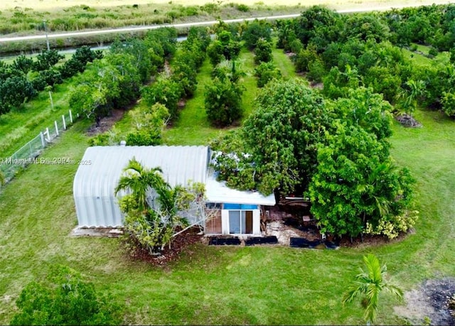 drone / aerial view featuring a rural view