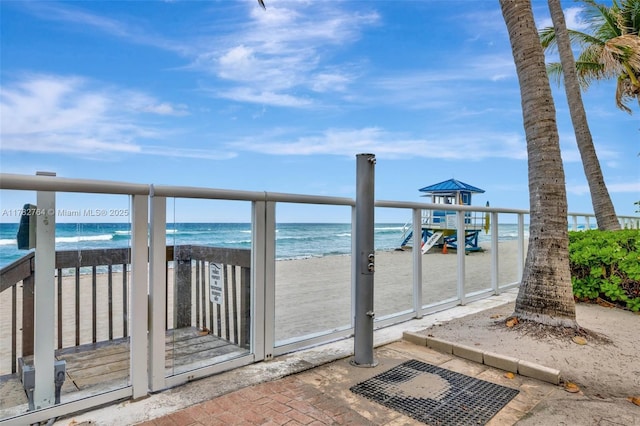 3001 S Ocean Dr Unit 1507, Hollywood, FL 33019 - exterior space with a beach view, a water view, and a balcony
