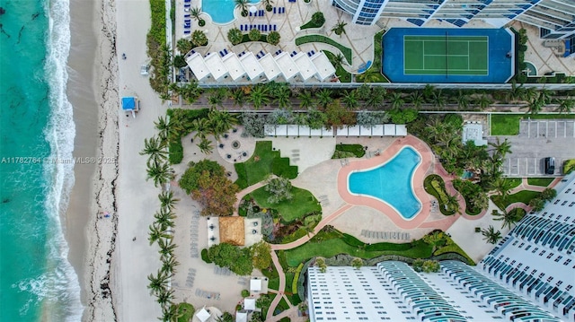 3001 S Ocean Dr Unit 1507, Hollywood, FL 33019 - drone / aerial view featuring a beach view and a water view