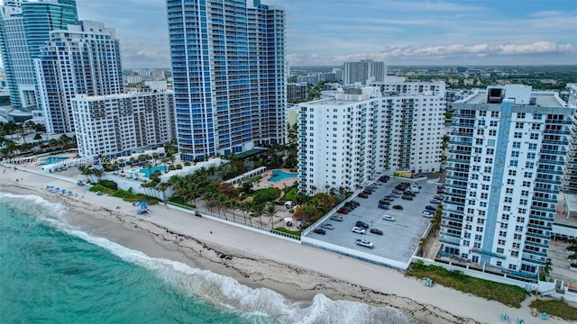 3001 S Ocean Dr Unit 1507, Hollywood, FL 33019 - bird's eye view with a beach view, a water view, and a view of city