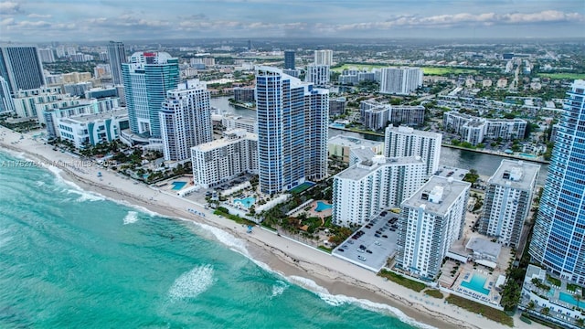 3001 S Ocean Dr Unit 1507, Hollywood, FL 33019 - bird's eye view with a water view, a city view, and a view of the beach