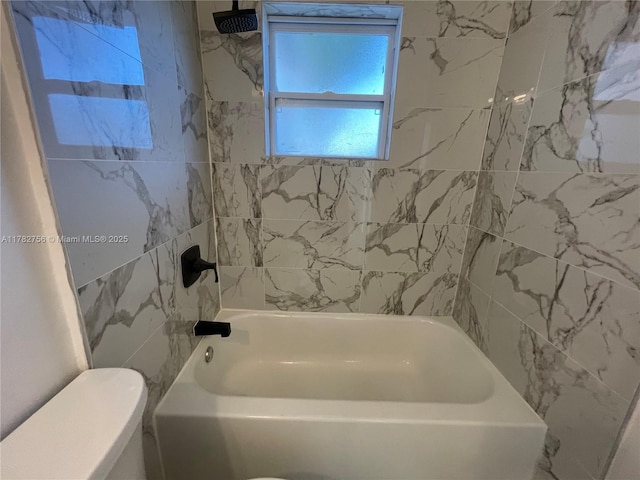 full bath with toilet and  shower combination