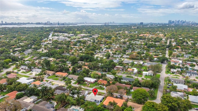 drone / aerial view featuring a city view