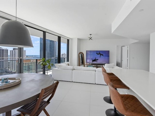 1300 S Miami Ave Unit 2001, Miami, FL 33130 - tiled living area with floor to ceiling windows