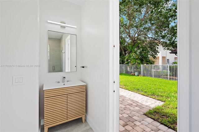 1807 Victoria Pointe Cir, Weston, FL 33327 - bathroom featuring vanity and baseboards