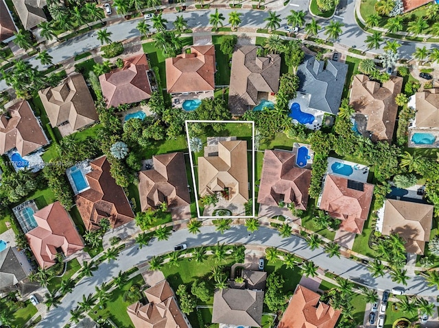 1807 Victoria Pointe Cir, Weston, FL 33327 - aerial overview of property's location with property parcel outlined and nearby suburban area