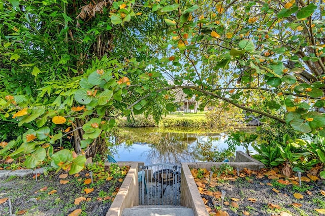 view of property's community featuring a water view