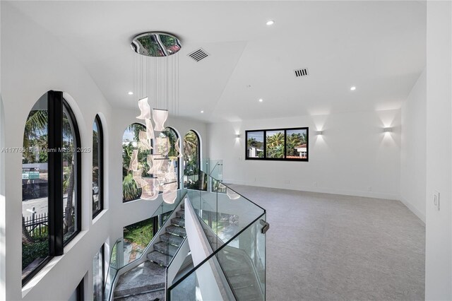 3321 NE 16th Pl, Fort Lauderdale, FL 33305 - hall with carpet, recessed lighting, and baseboards