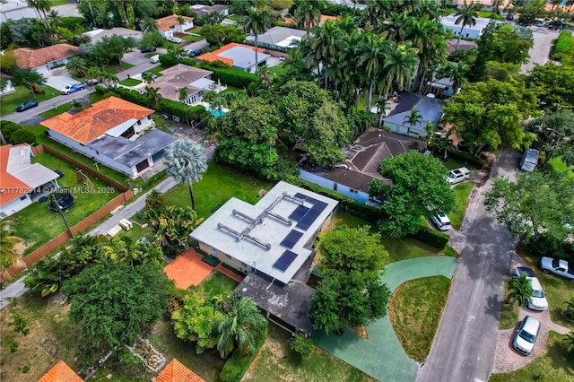drone / aerial view with a residential view