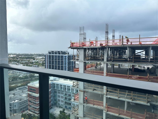 balcony with a city view