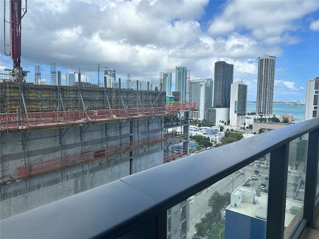 balcony with a city view