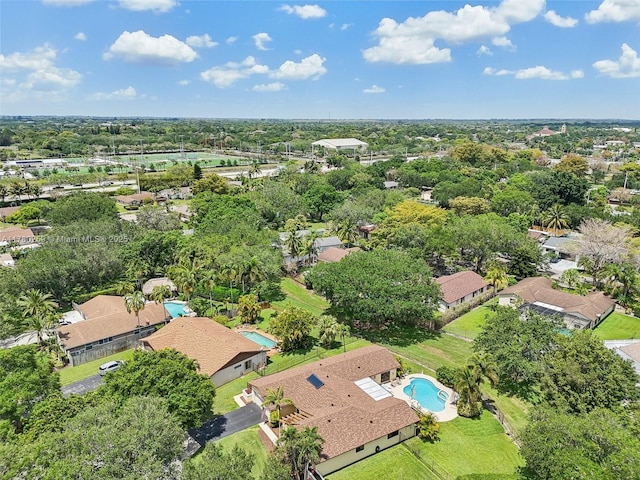 drone / aerial view featuring a residential view