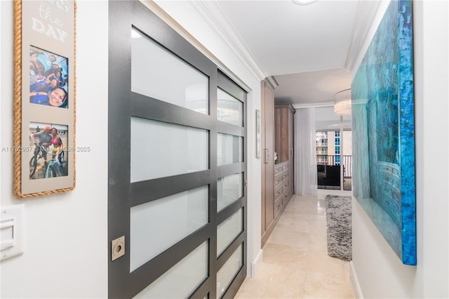100 S Birch Rd Unit 1602C, Fort Lauderdale, FL 33316 - corridor featuring ornamental molding