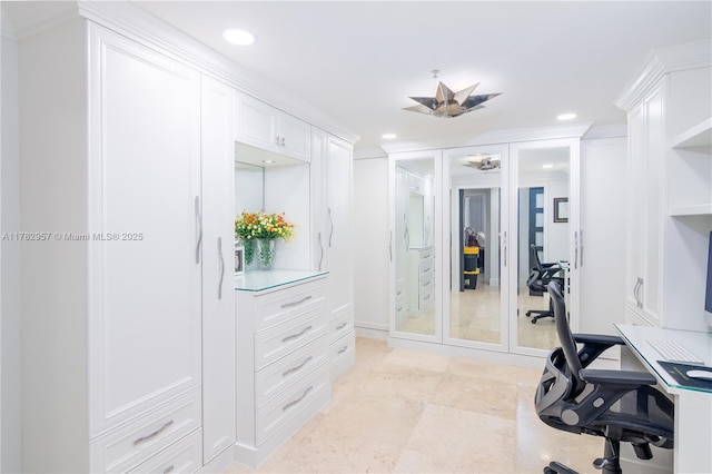 100 S Birch Rd Unit 1602C, Fort Lauderdale, FL 33316 - office with recessed lighting and crown molding