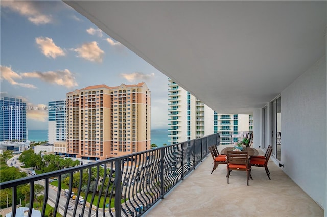 100 S Birch Rd Unit 1602C, Fort Lauderdale, FL 33316 - balcony with a water view and a view of city
