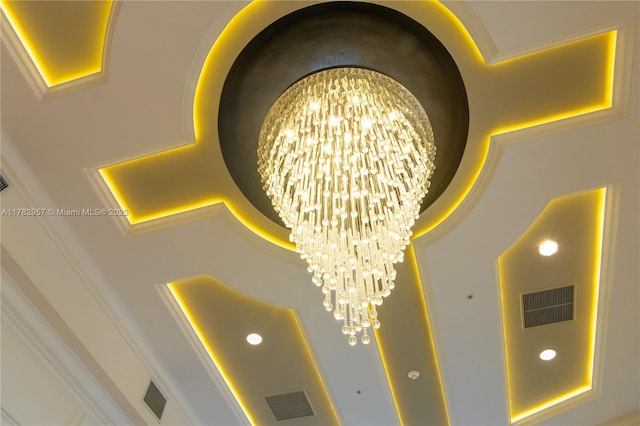 100 S Birch Rd Unit 1602C, Fort Lauderdale, FL 33316 - detailed view of a chandelier and ornamental molding